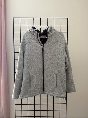 Free Country Women's Heather Gray Hooded Zip Jacket